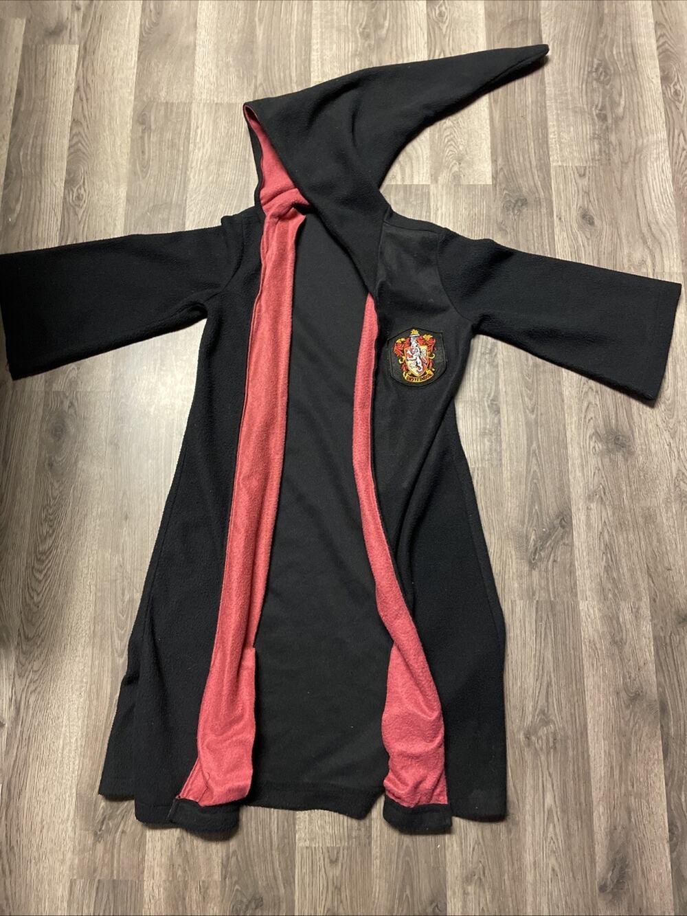 Rubies Harry Potter Gryffindor Deluxe Fleece Robe Costume Hooded Cloak Black